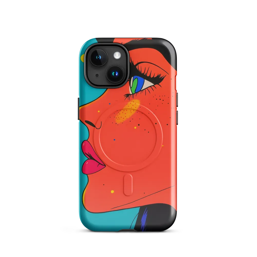 Vibrant Feminine Profile in Pop Art