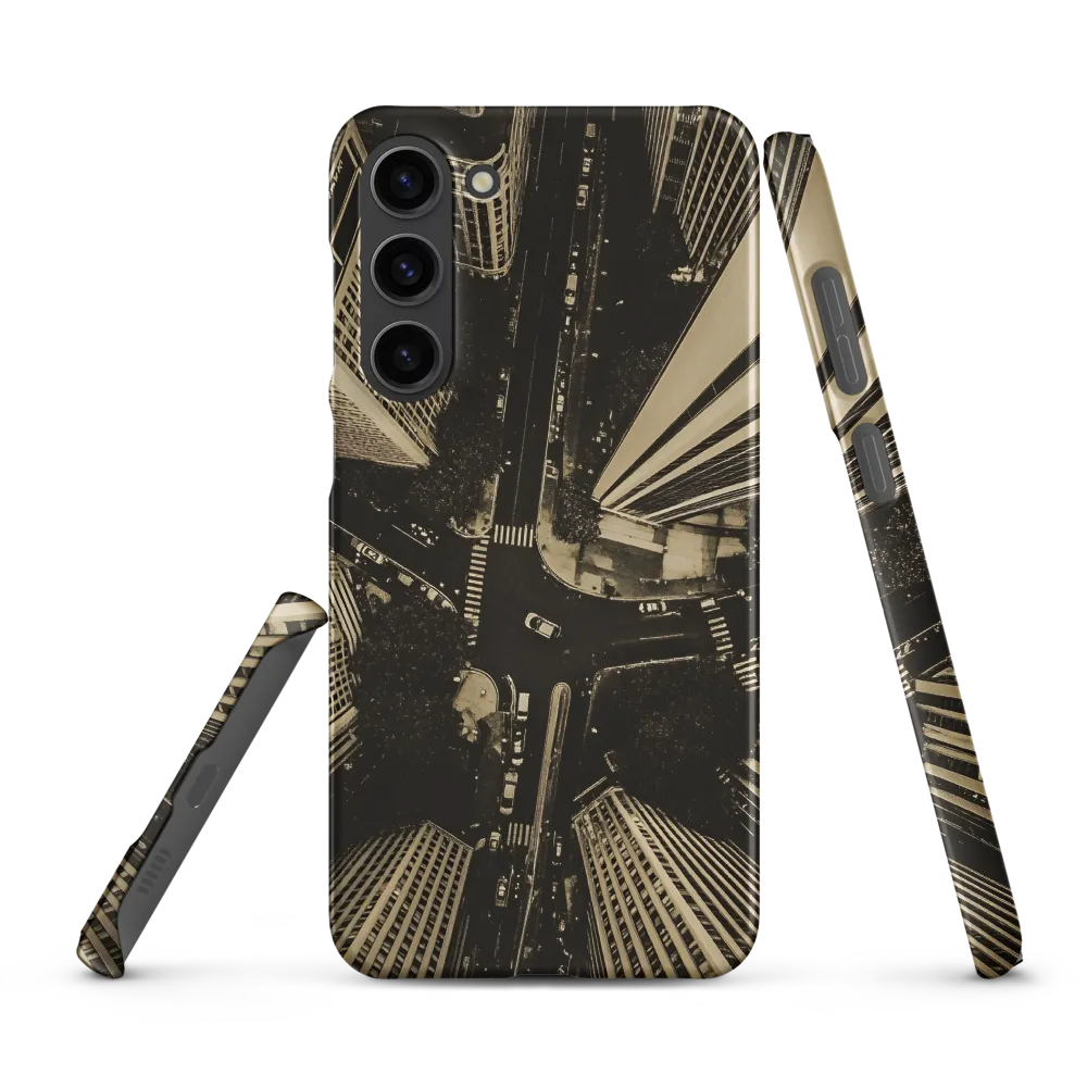 Urban Symphony: Aerial Perspective of City Life | Phone Case |  S23 Plus | Snap Case | Matte
