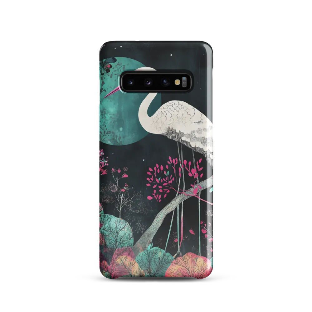 Ethereal Presence: Heron in a Floral Dreamscape