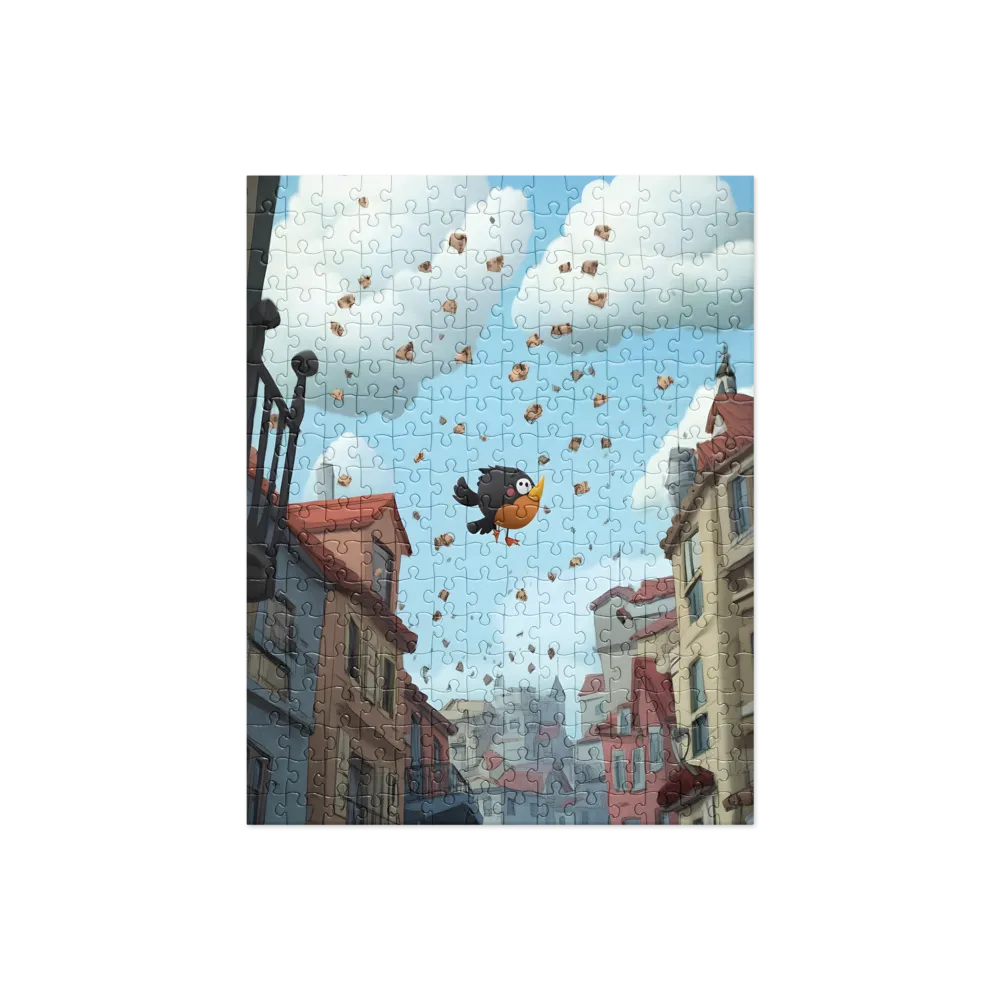 A Whimsical Flight Through Bread and Sky | Jigsaw Puzzle | 252 pieces