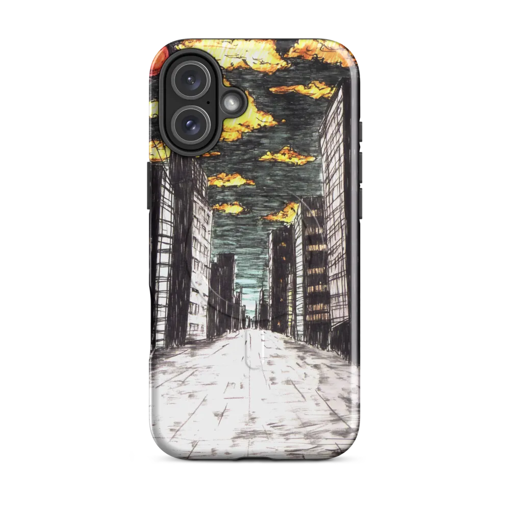 Eclipsed Cityscape | Phone Case |  16 Plus | MagSafe® Tough Case | Glossy