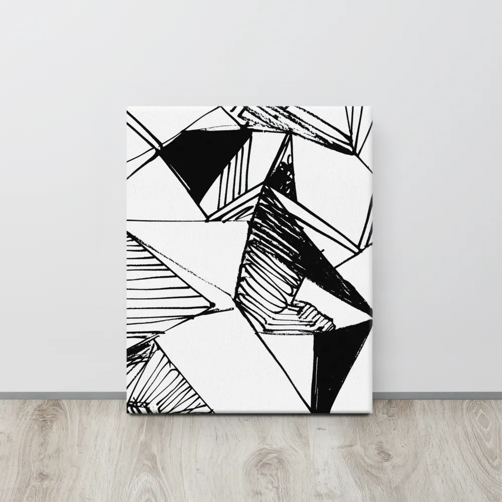 Dynamic Geometry in Ink | Canvas | 16″×20″