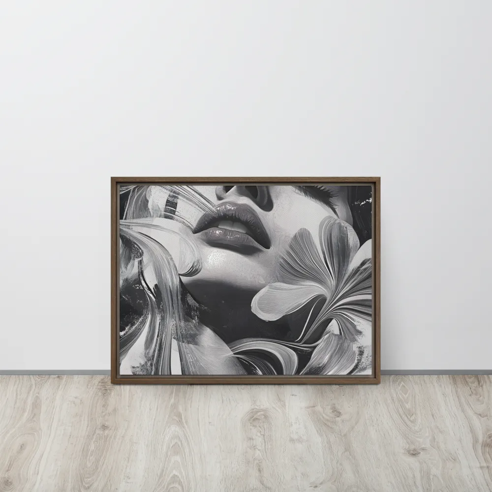 Harmony of Flows | Canvas with Brown Frame | 18″×24″
