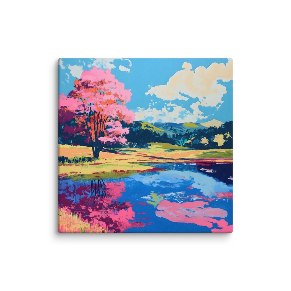 Reflections of a Pink Dreamscape | Canvas | 28″×28″