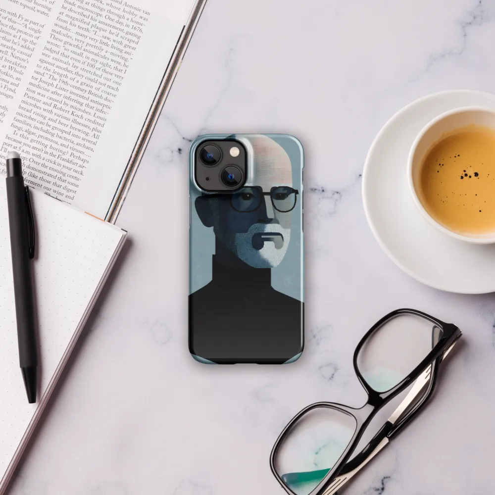 Minimalist Portrait of a Modern Man | Phone Case |  13 Mini | Snap Case | Glossy