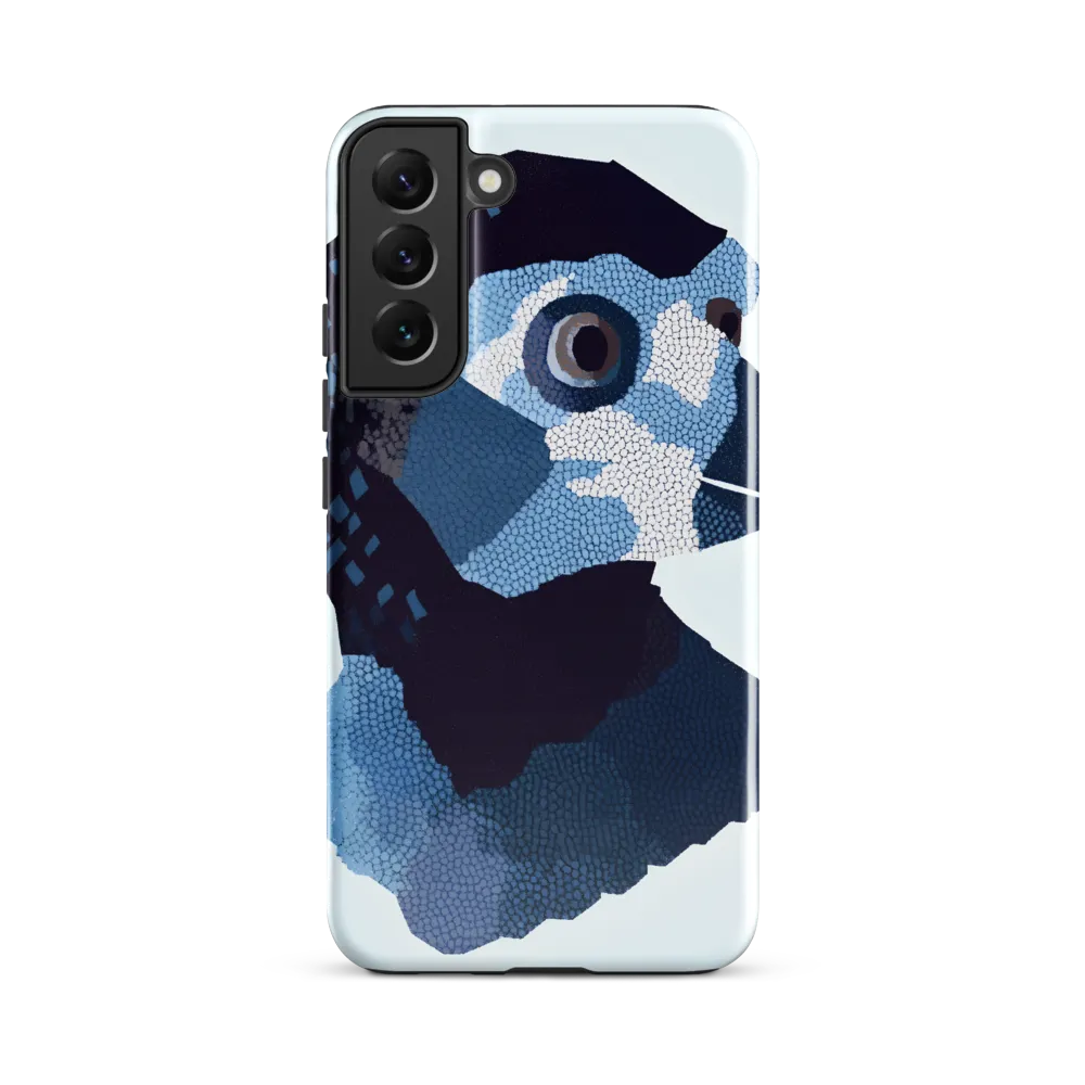 Abstract Avian Portrait in Blue