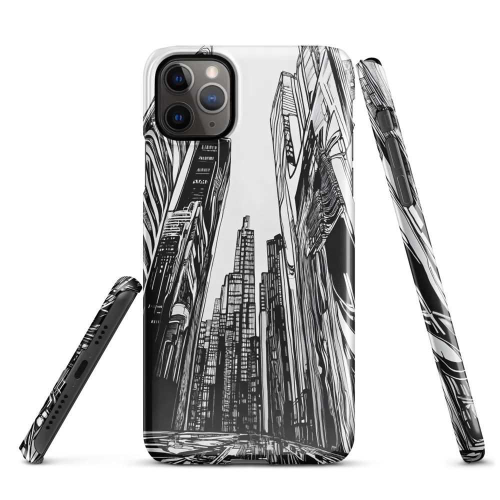 Urban Echoes: A Line Art Journey | Phone Case |  11 Pro Max | Snap Case | Glossy