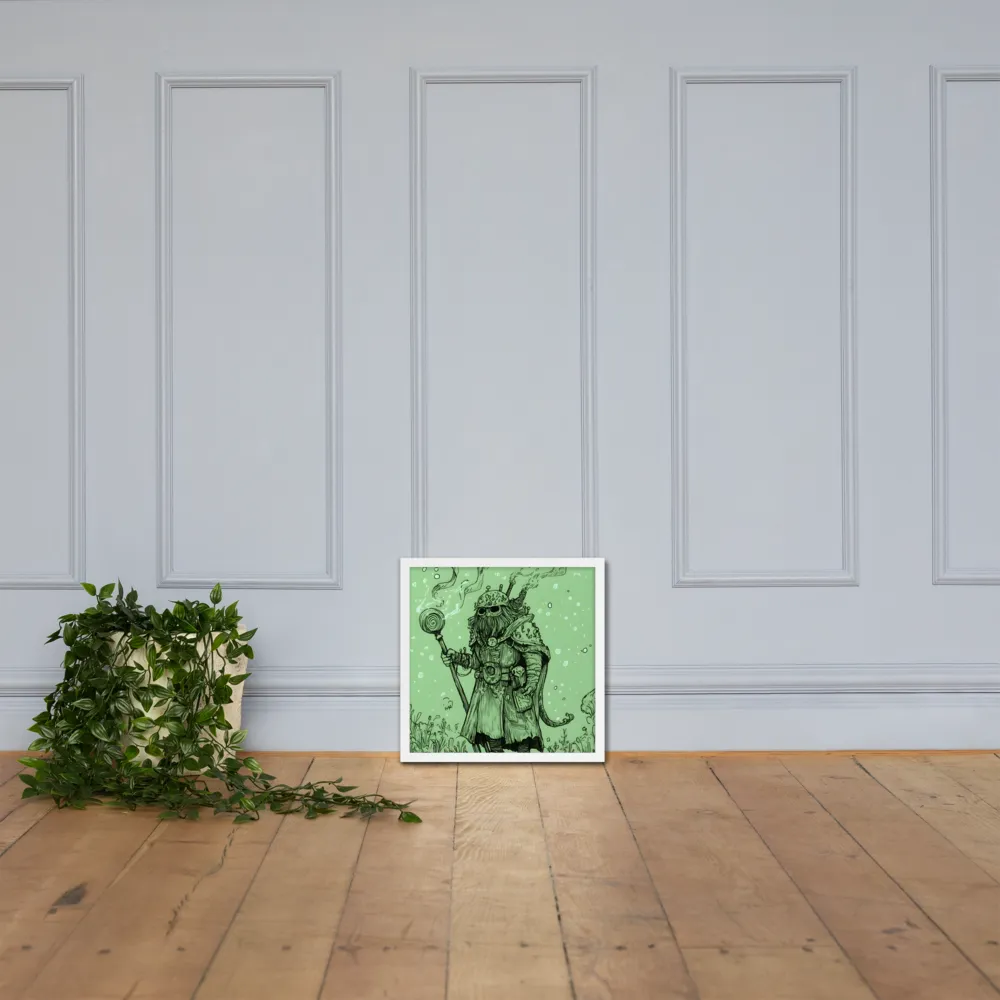 The Enigmatic Wizard | Poster with White Frame | 16″×16″