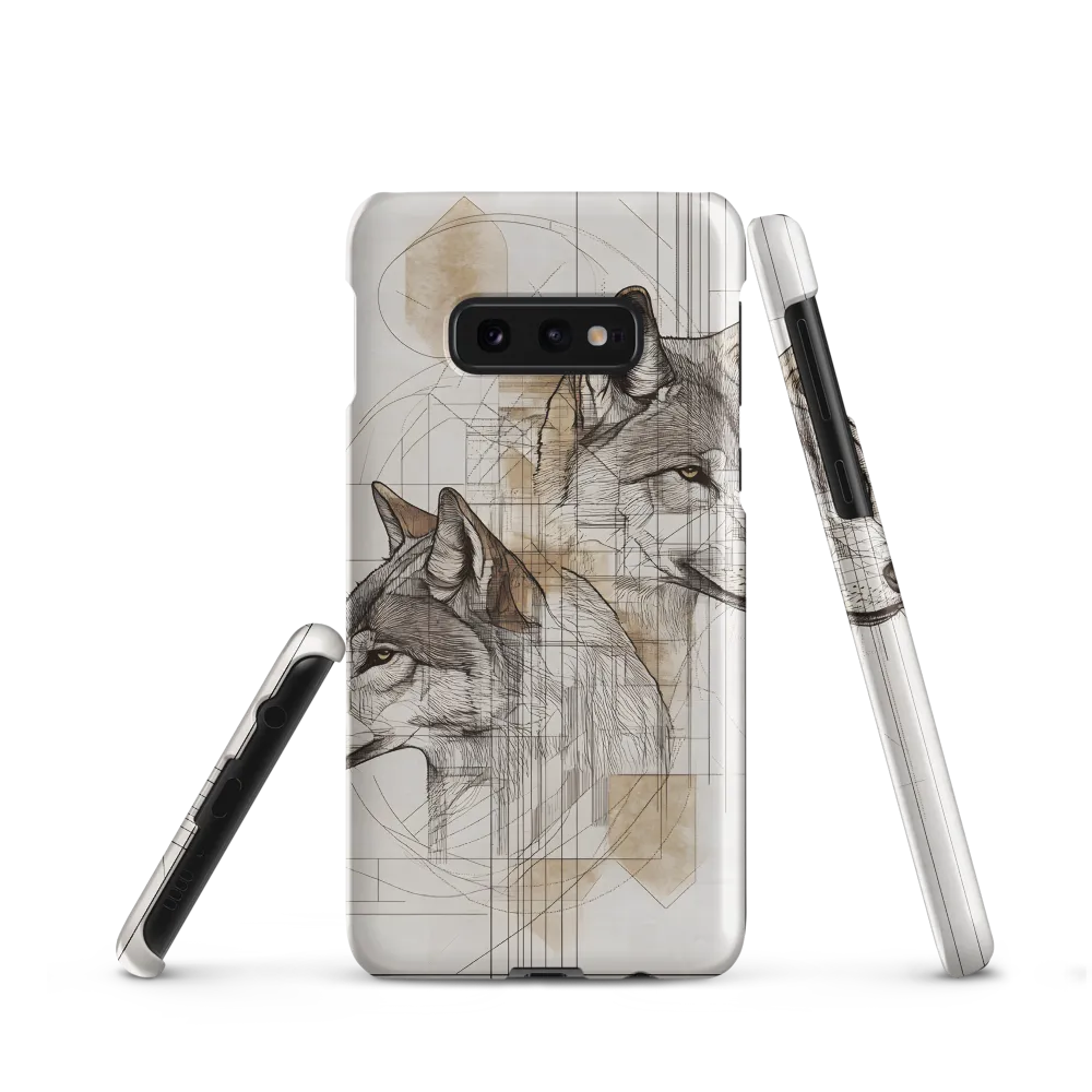 Geometric Harmony: The Essence of Wolves | Phone Case |  S10e | Snap Case | Matte