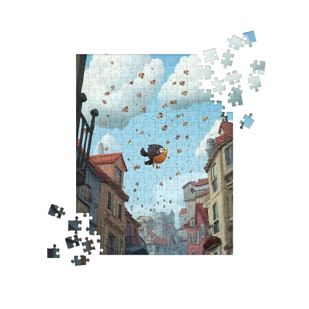 A Whimsical Flight Through Bread and Sky | Jigsaw Puzzle | 252 pieces