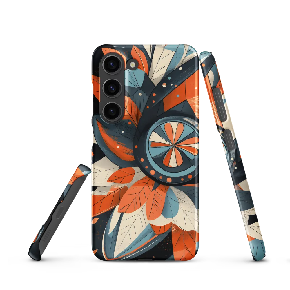 Floral Symphony in Orange and Teal