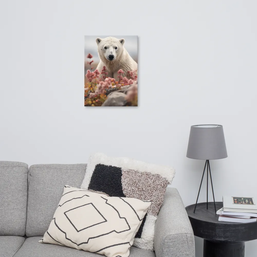 Curiosity Among Blooms: The Polar Bear