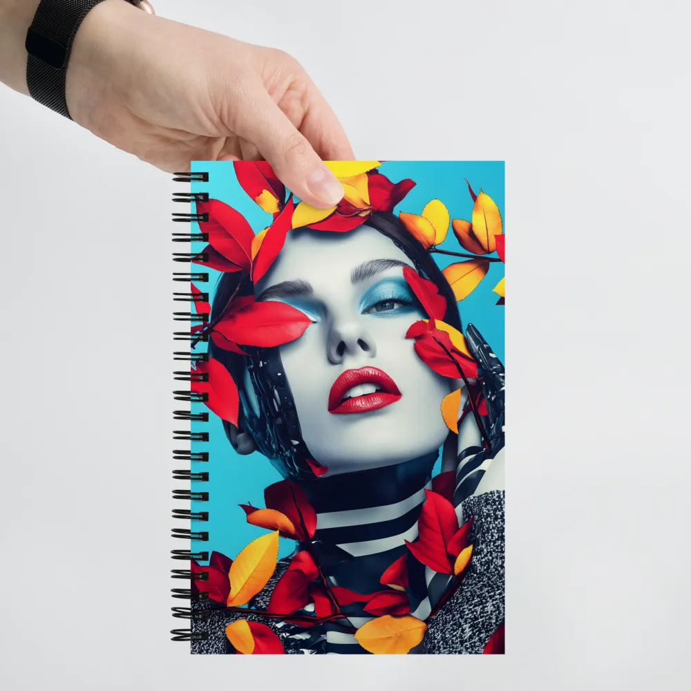 Futuristic Fusion: Nature Meets Technology | Spiral Notebook