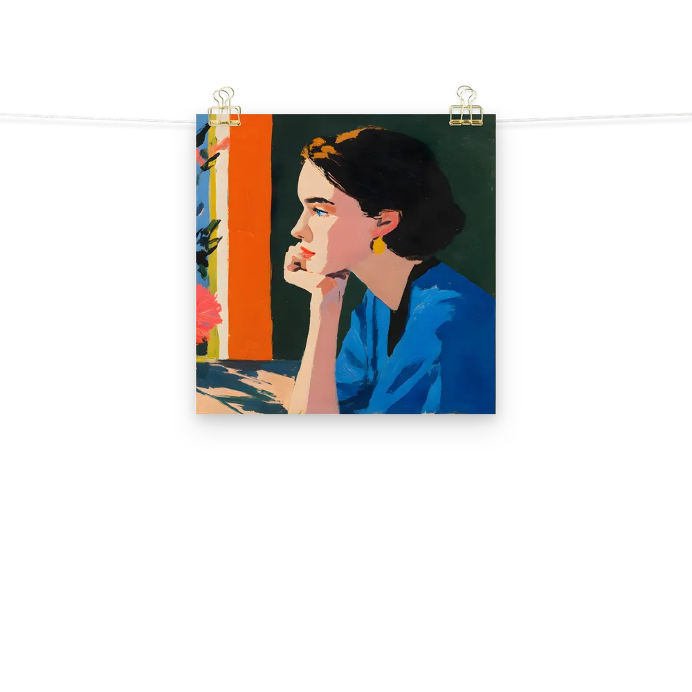 Pensive Profile 
 Poster | 12″x 12″