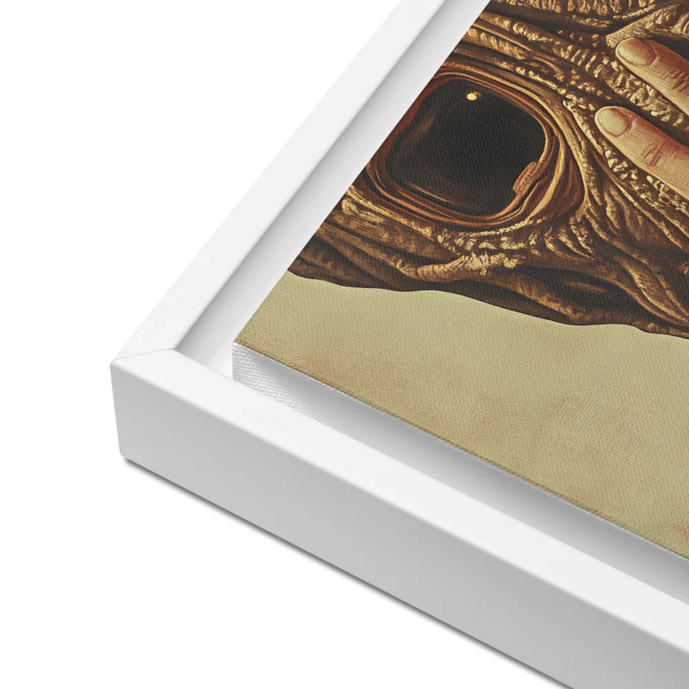 The Mask of Roots | Canvas with White Frame | 12″×16″