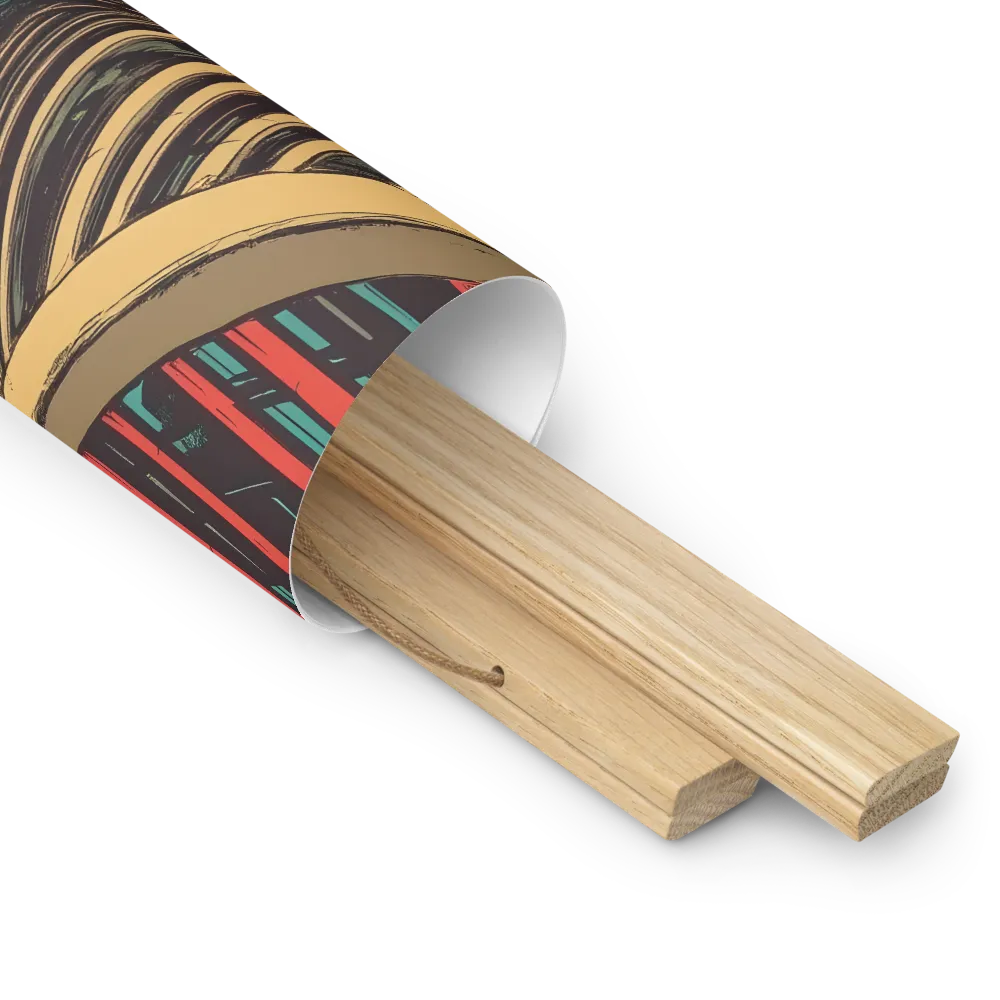 Urban Symphony | Poster With Oak Wood Hanger | 14″×14″