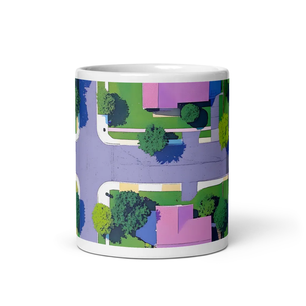 Aerial Harmony: Suburban Crossroads | Mugs | Multiple Sizes & Colors