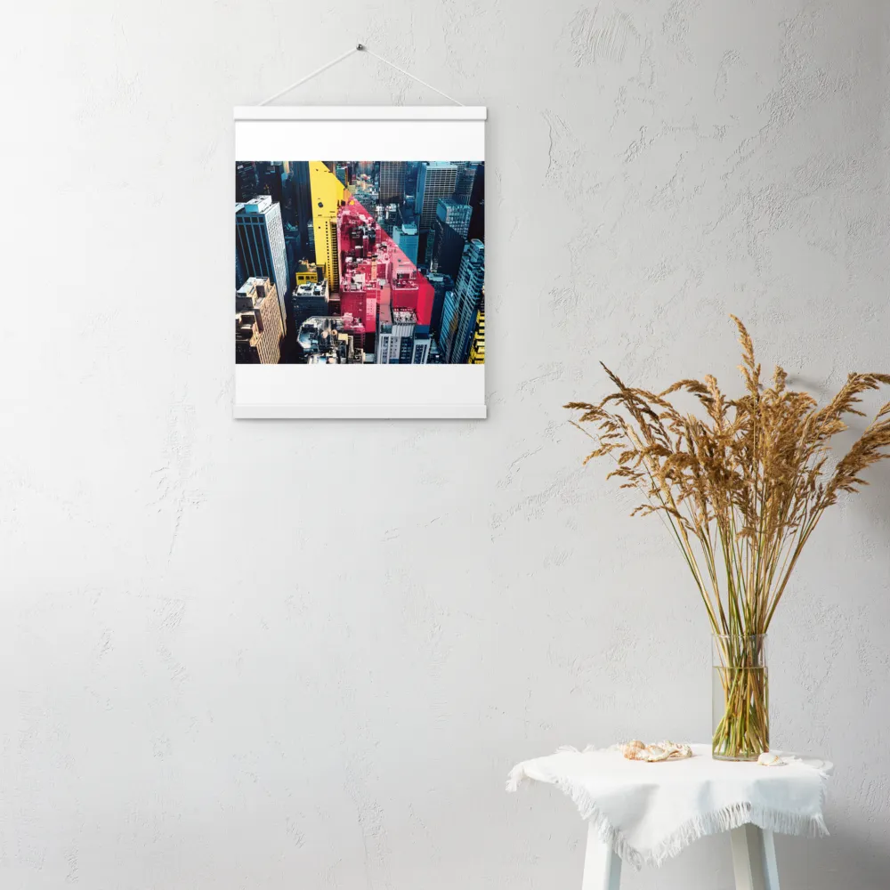 Dynamic Urban Symphony | Poster With White Wood Hanger | 16″×20″