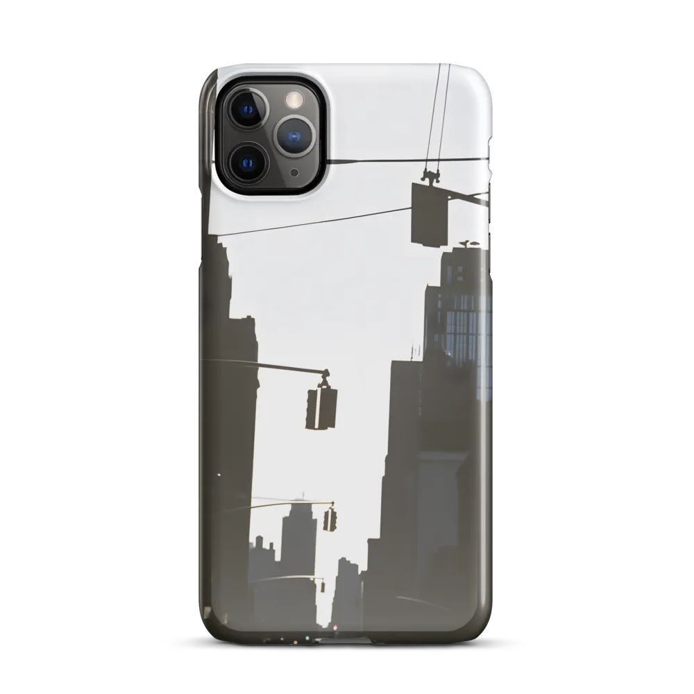 Silhouetted Serenity in Urban Light | Phone Case |  11 Pro Max | Snap Case | Glossy