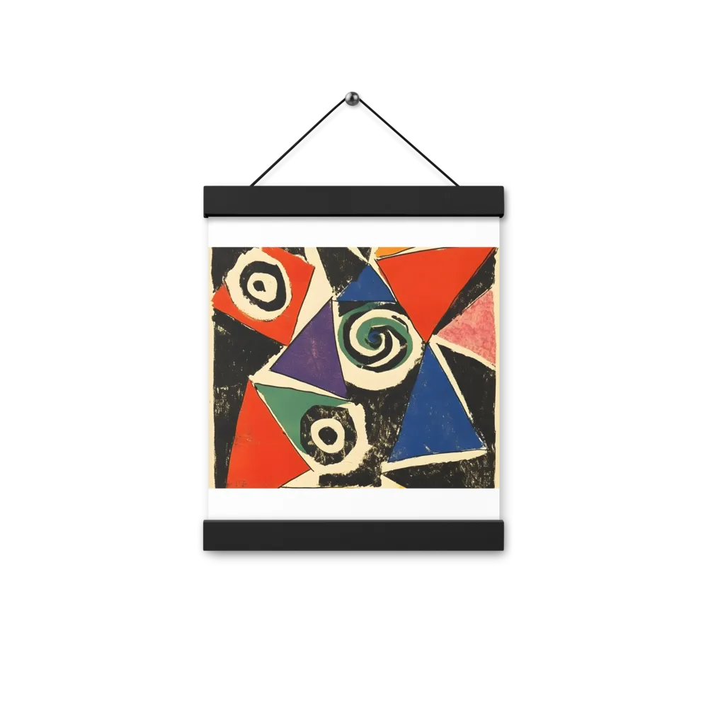 Dynamic Geometric Abstraction | Poster With Black Wood Hanger | 8″×10″