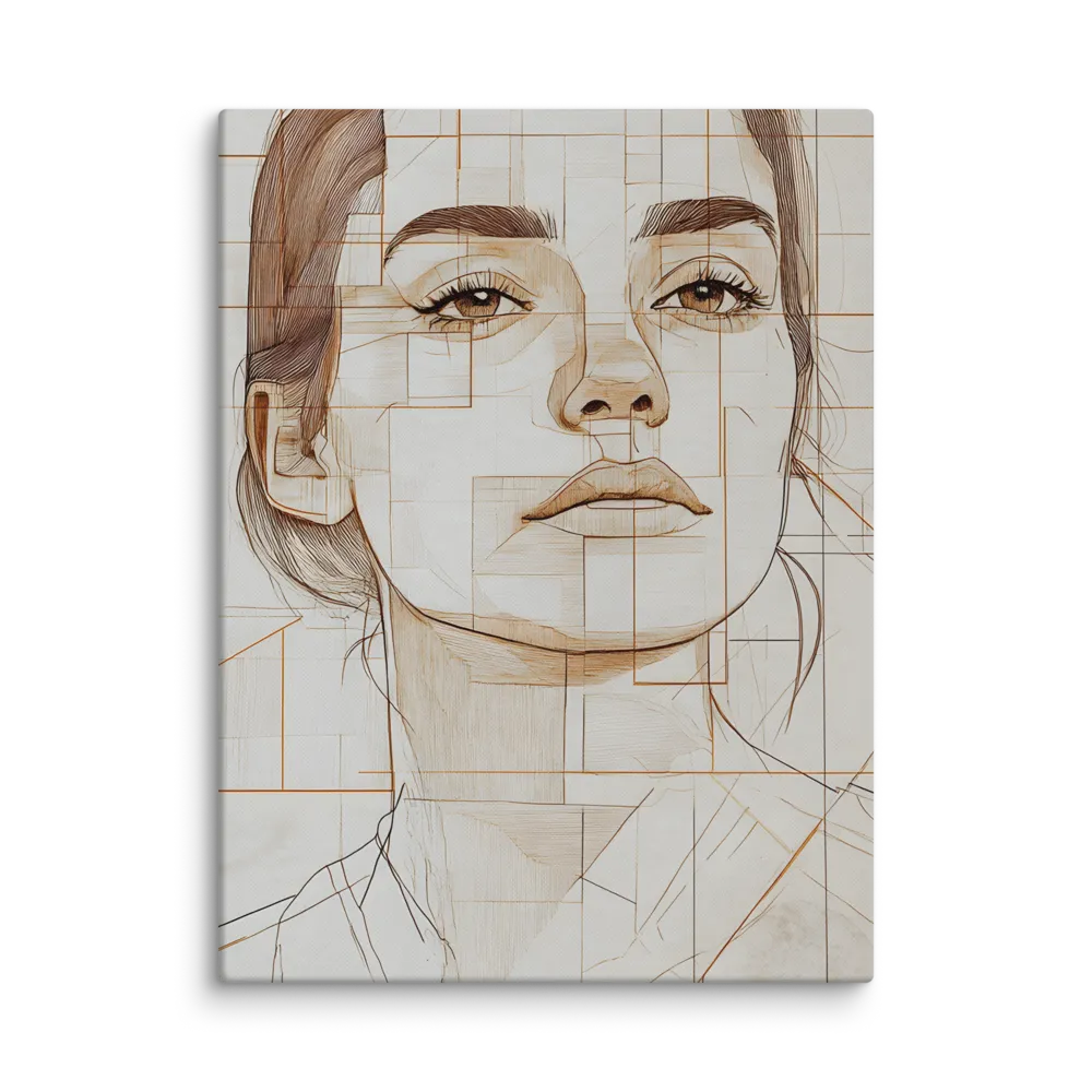Geometric Serenity: A Minimalist Portrait