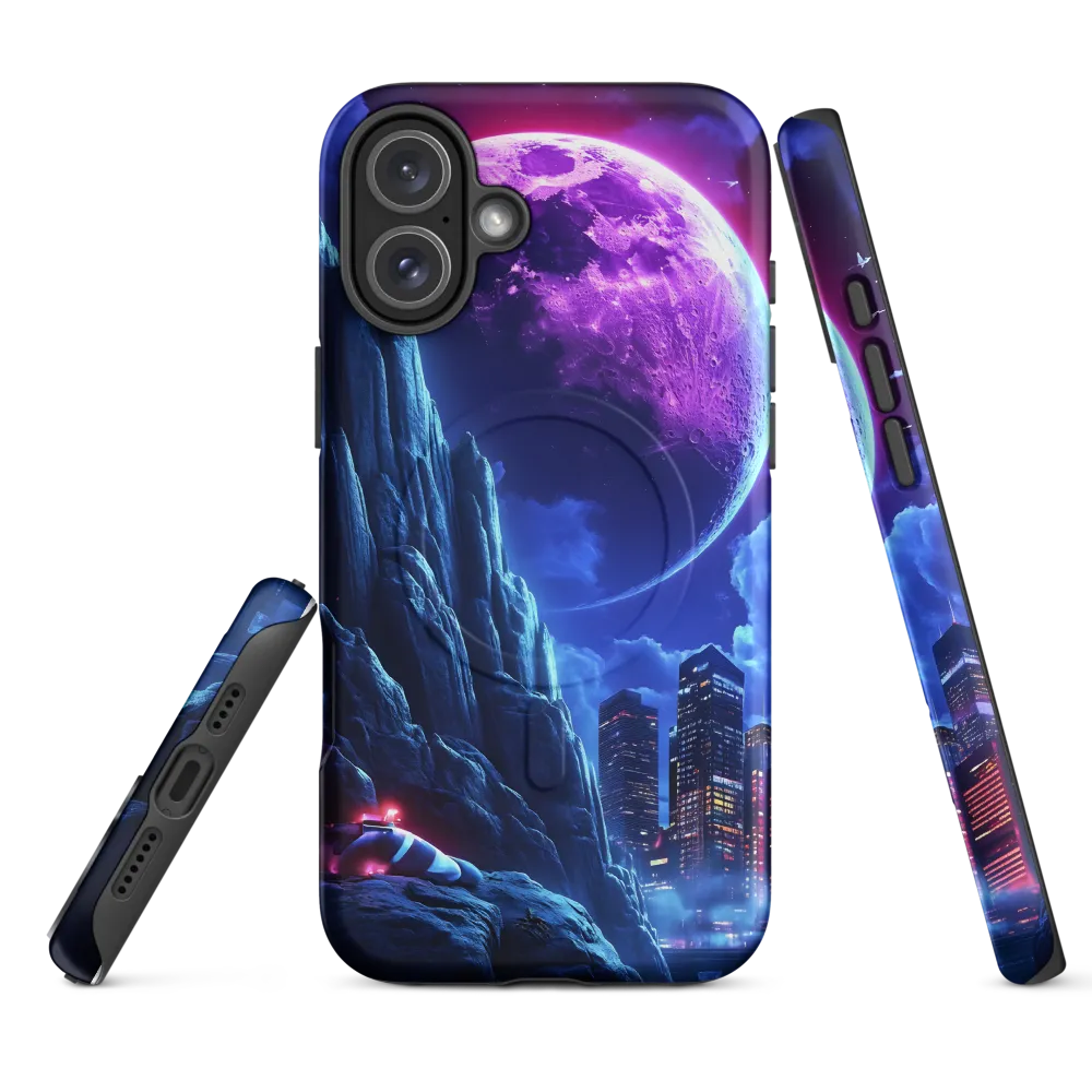 Celestial Dreams: A Futuristic Cityscape | Phone Case |  16 Plus | MagSafe® Tough Case | Matte