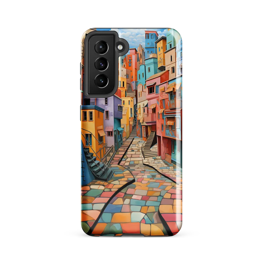 Vibrant Cityscape: A Kaleidoscope of Colors | Phone Case |  S21 FE | Tough Case | Glossy