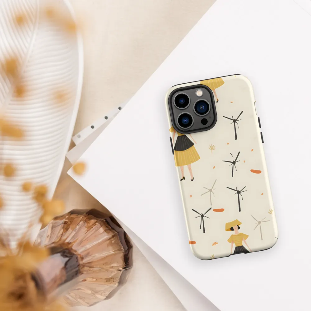 Whimsical Patterns of Nature and Femininity | Phone Case |  13 Pro Max | Tough Case | Matte