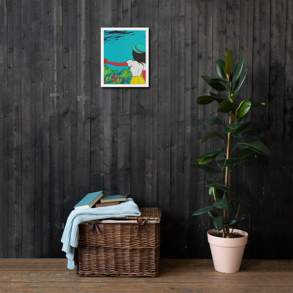 Whimsical Encounter | Canvas with White Frame | 11″×14″