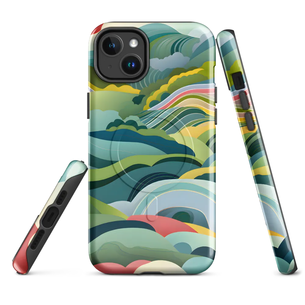 Waves of Serenity | Phone Case |  14 Plus | MagSafe® Tough Case | Glossy