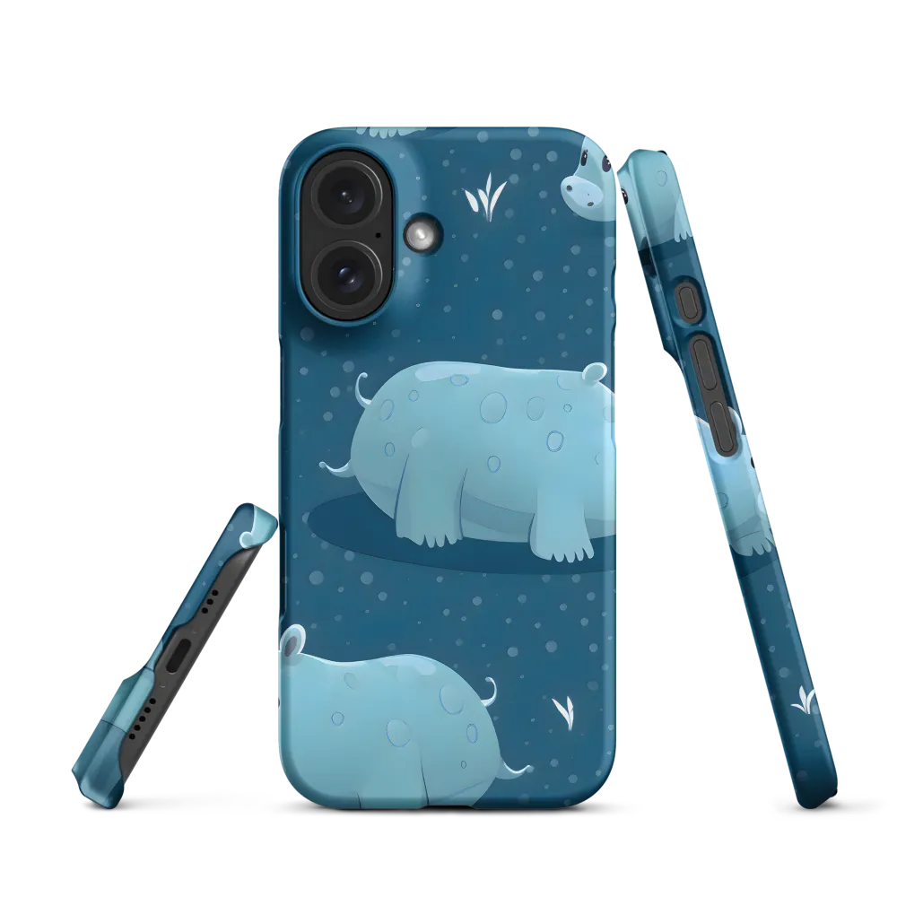 Whimsical Hippo Play | Phone Case |  16 | Snap Case | Matte