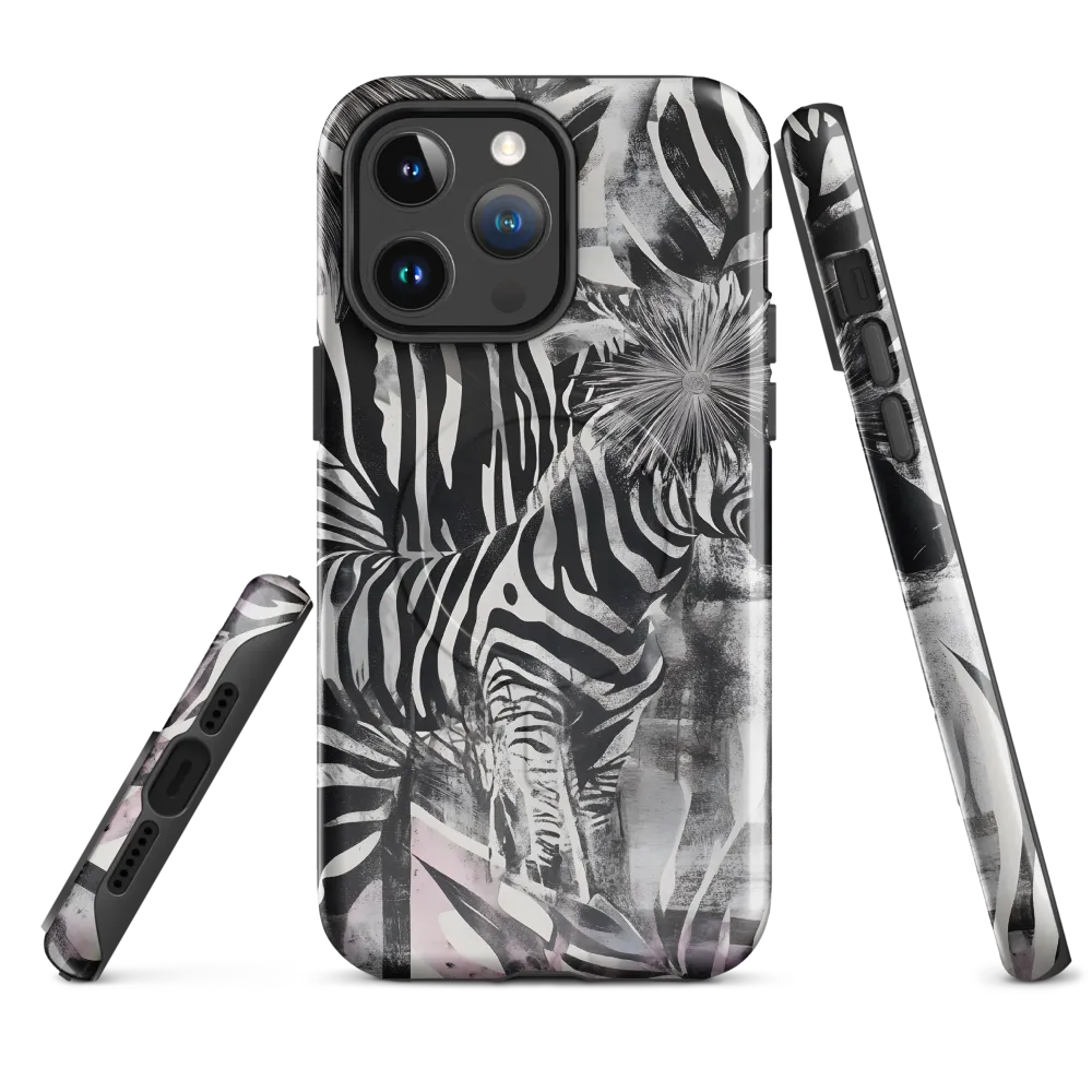 Zebra in the Jungle of Illusions | Phone Case |  14 Pro Max | MagSafe® Tough Case | Glossy
