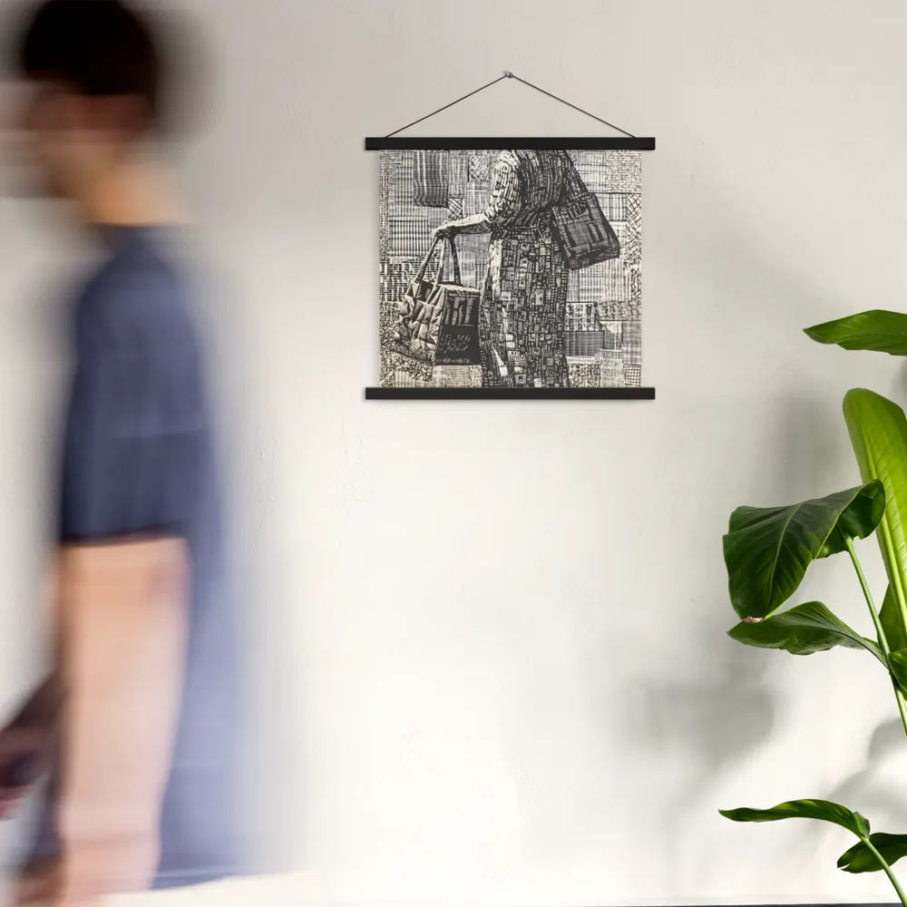 Urban Reflections: A Shopping Narrative | Poster With Black Wood Hanger | 18″×18″