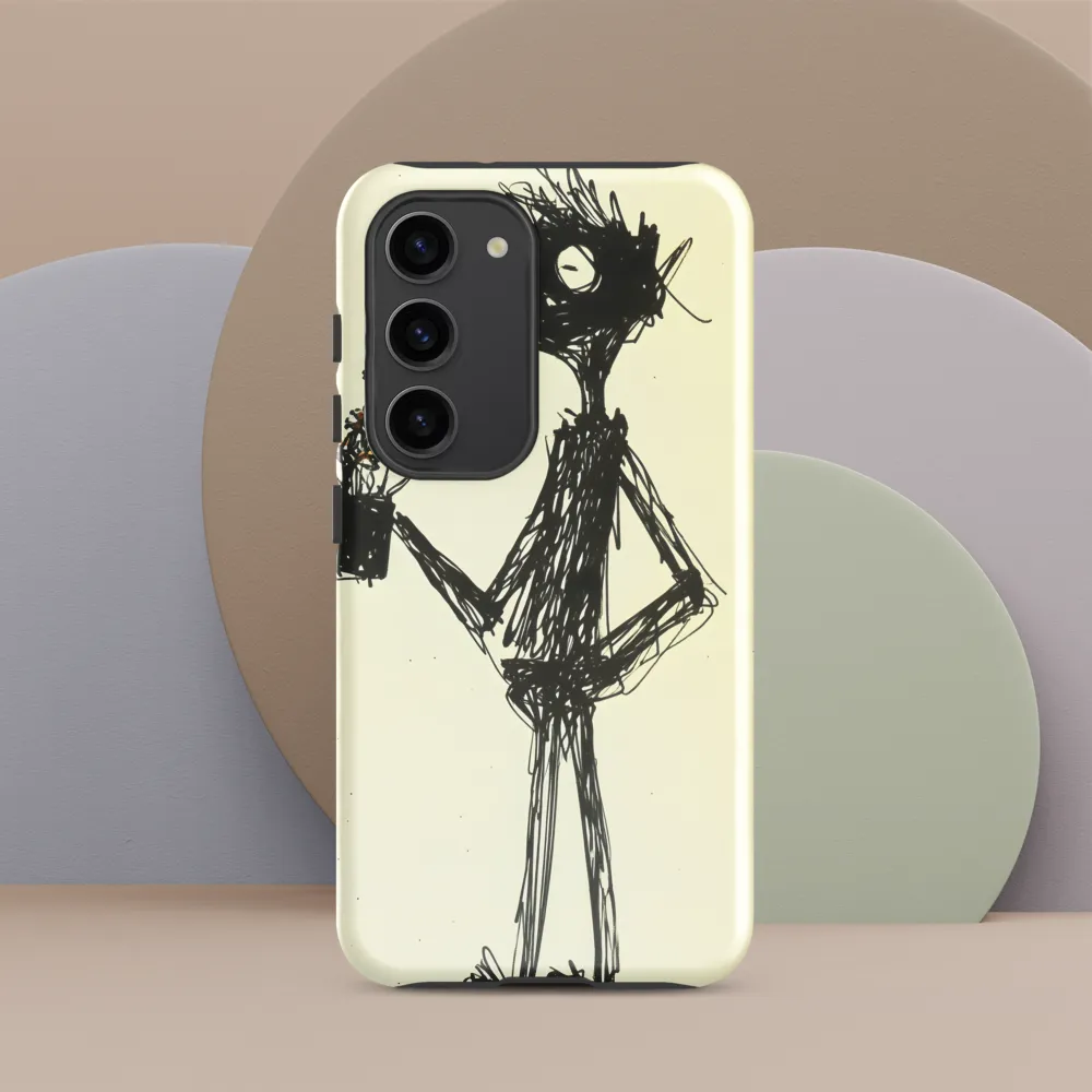 Whimsical Figure with Flowers
