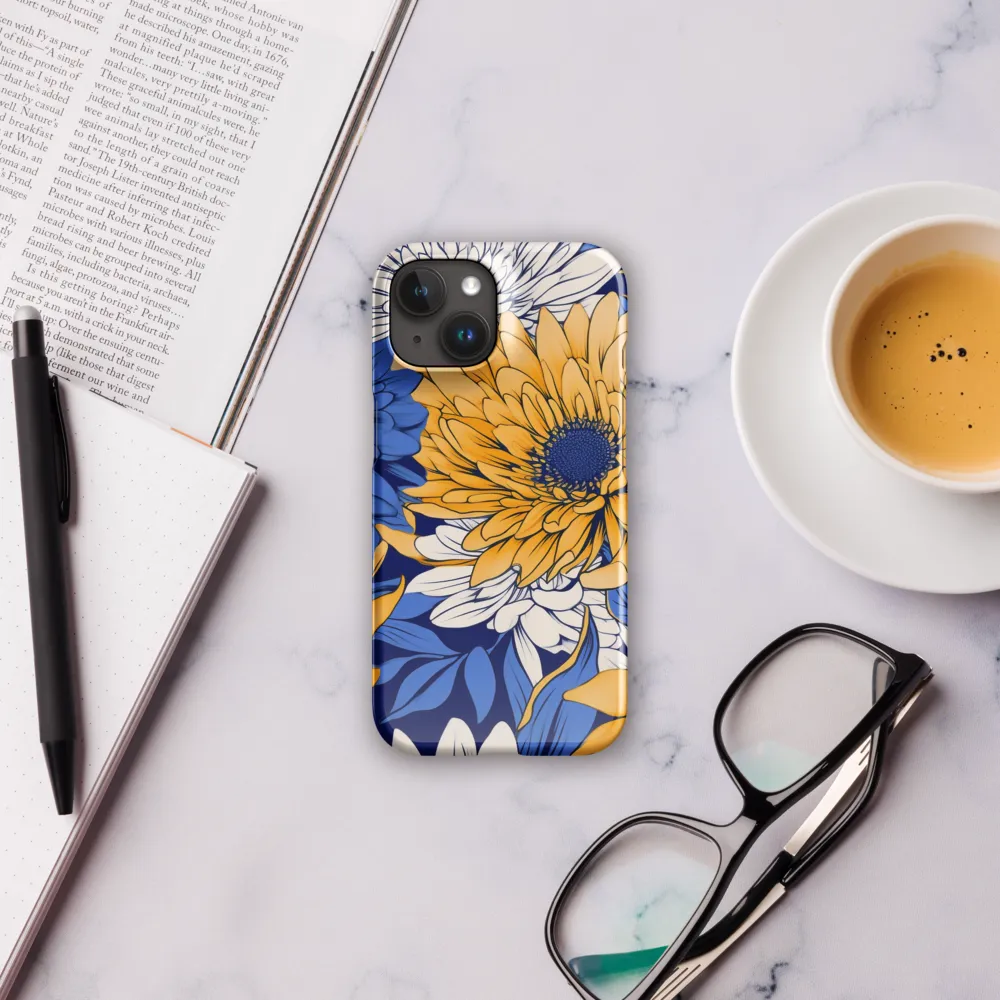 Floral Harmony in Blue and Yellow