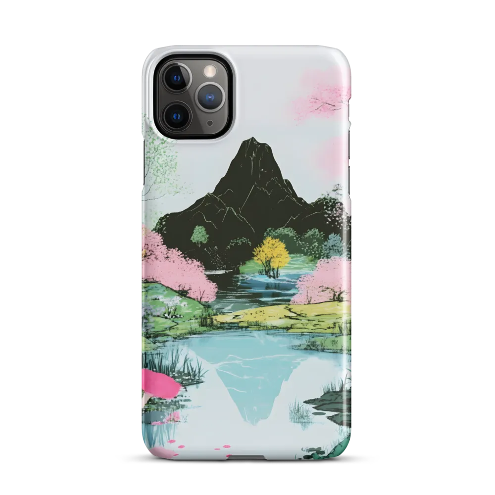 Tranquil Reflections: A Serene Landscape | Phone Case |  11 Pro Max | Snap Case | Glossy