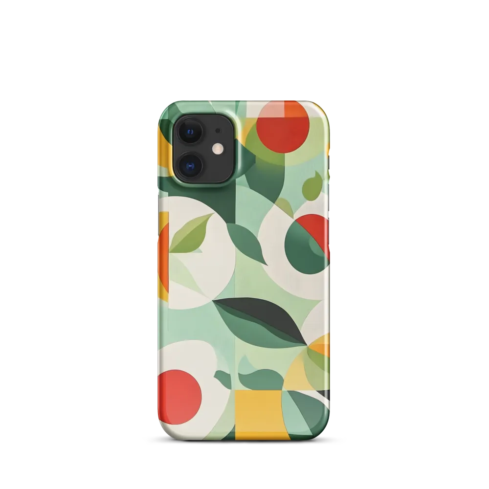 Harmony in Shapes: A Playful Abstract Design | Phone Case |  12 Mini | Snap Case | Glossy