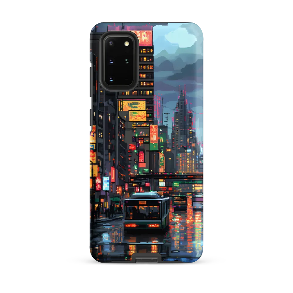 Neon Dreams: A Pixelated Urban Night