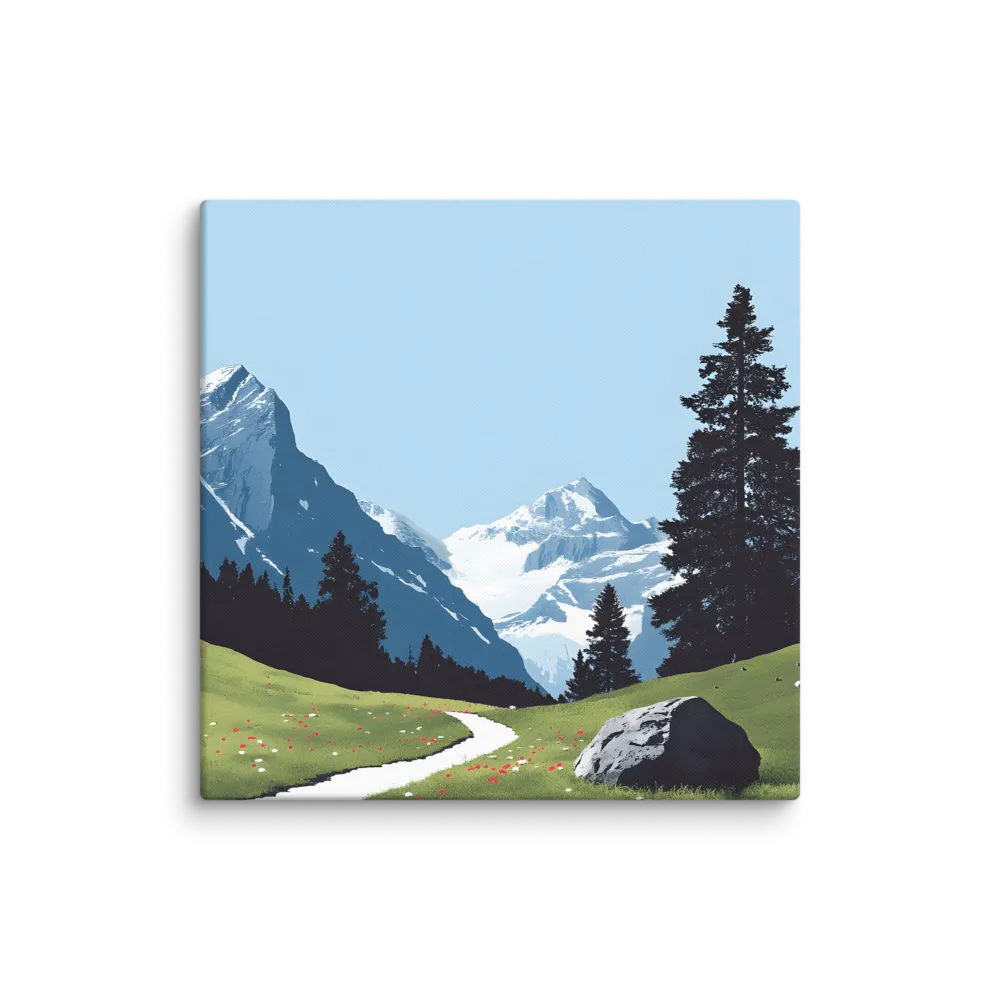 Tranquil Mountain Retreat | Canvas | 36″×36″