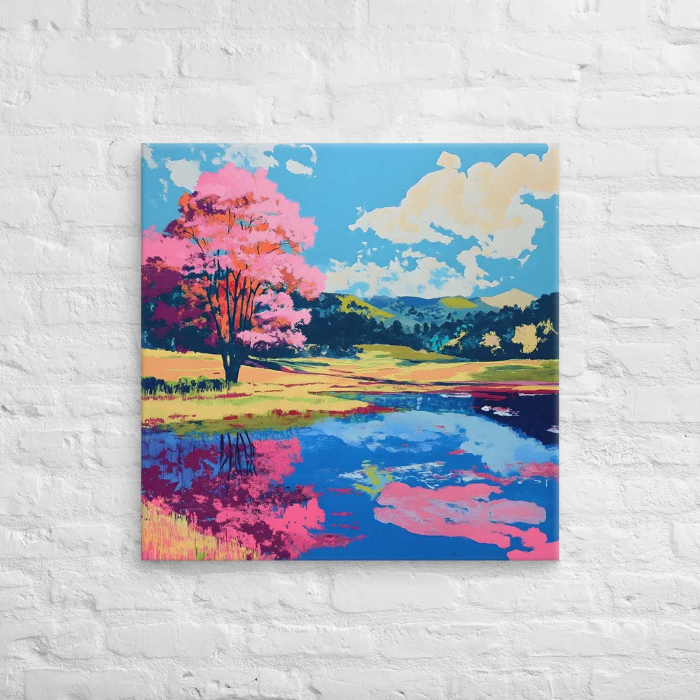 Reflections of a Pink Dreamscape | Canvas | 28″×28″