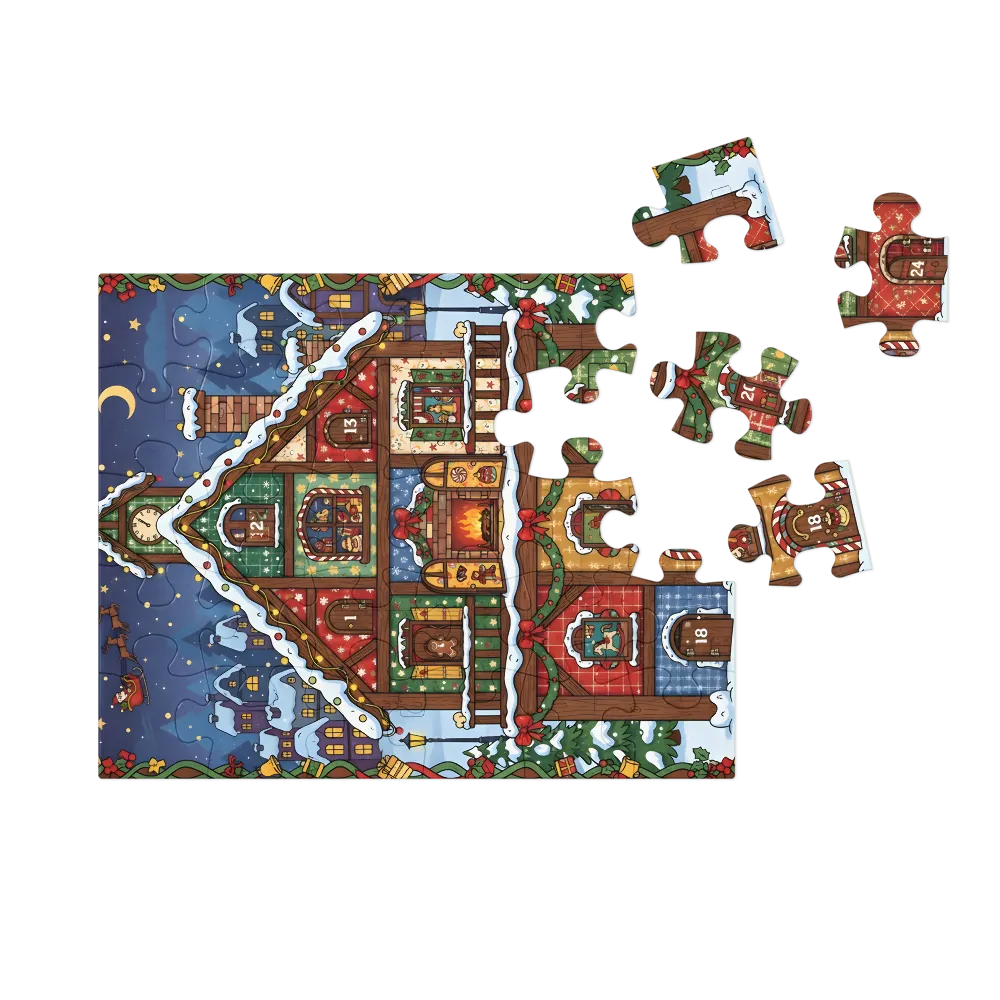 Advent Cottage 
 Jigsaw Puzzle in Tin Box