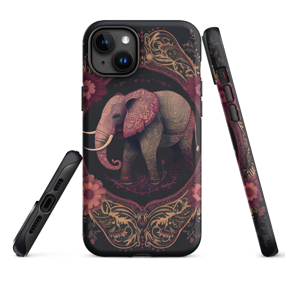 Regal Reverie: The Ornate Elephant | Phone Case |  15 Plus | Tough Case | Matte