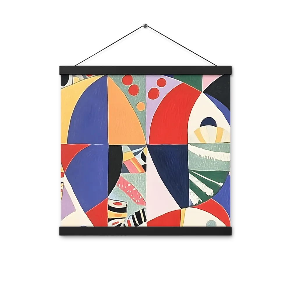 Dynamic Mosaic Symmetry | Poster With Black Wood Hanger | 16″×16″