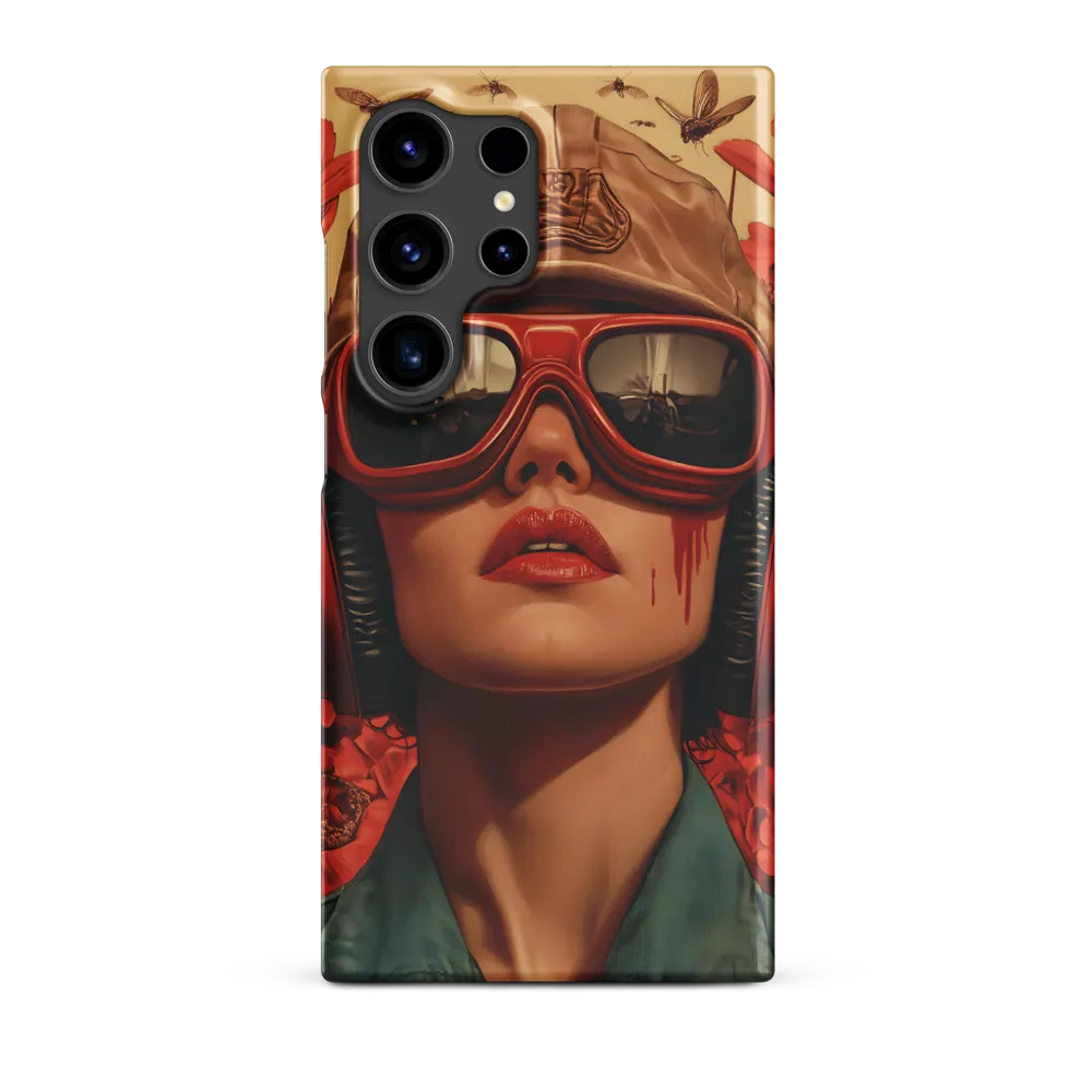 Defiant Portrait in a Floral Realm | Phone Case |  S24 Ultra | Snap Case | Matte