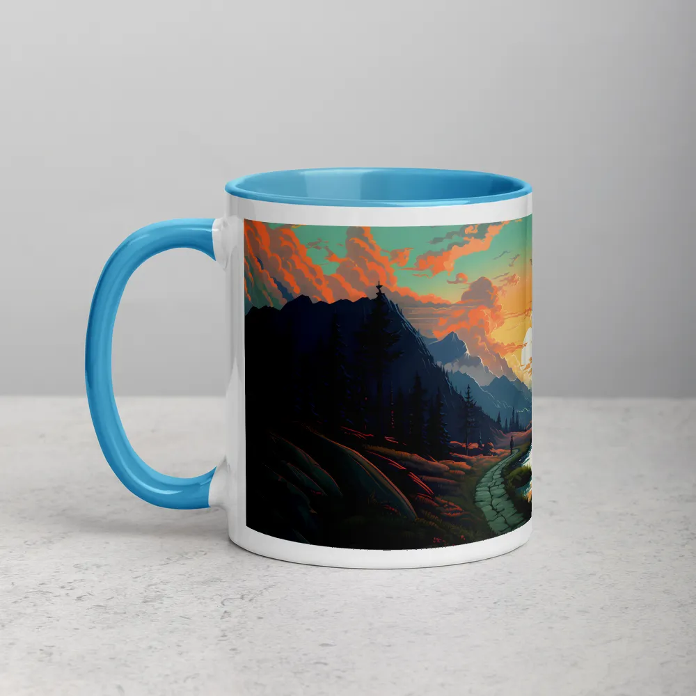 Tranquil Sunset Over the Majestic Mountains