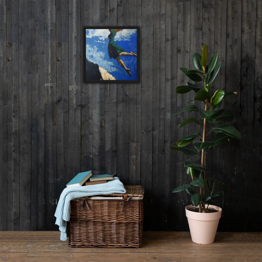 Boundless Ascent | Canvas with Black Frame | 16″×16″