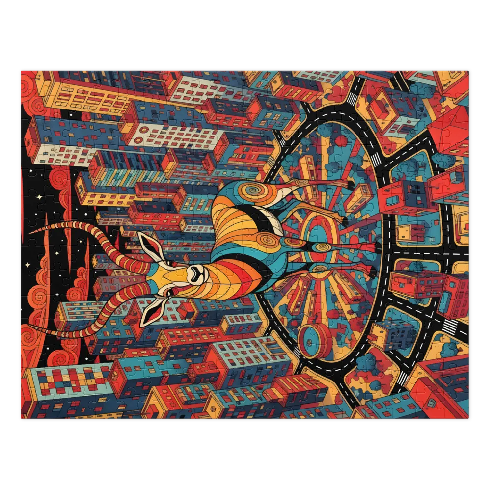 City Antelope 
 Jigsaw Puzzle in Tin Box