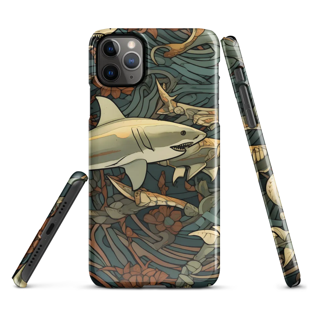 Dynamic Harmony of Sharks and Flora | Phone Case |  11 Pro Max | Snap Case | Glossy