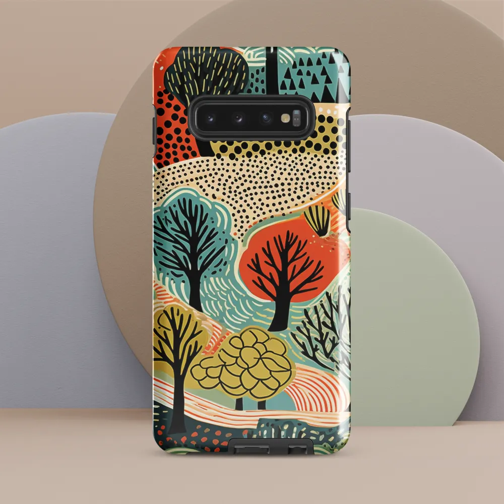 Whimsical Forest Patterns | Phone Case |  S10 Plus | Tough Case | Glossy