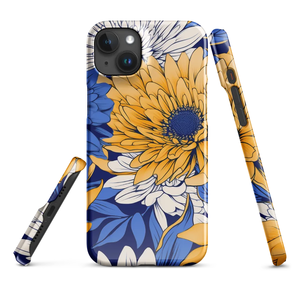 Floral Harmony in Blue and Yellow